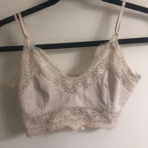 FOR LOVE & LEMONS WHITE CROP BRALETTE